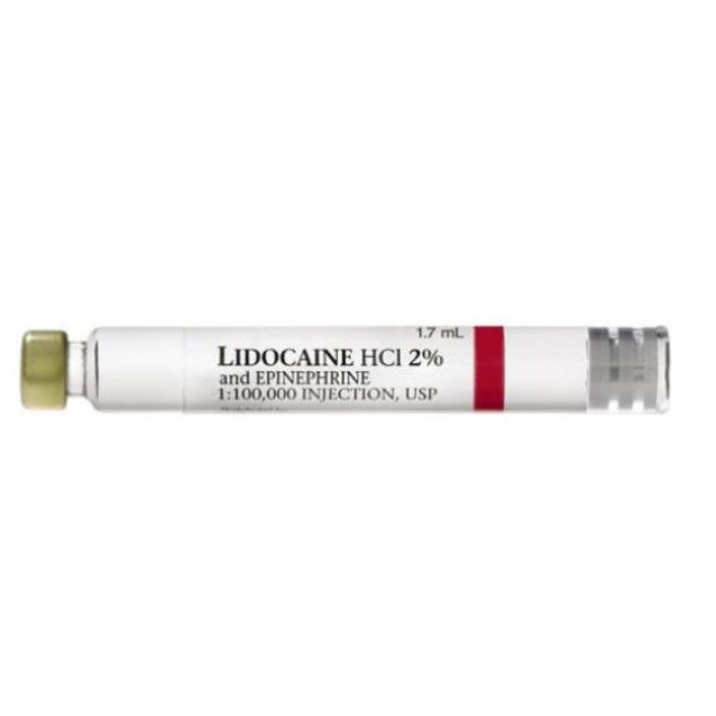 Lidocaine2 Epi 1 100   000 Crtdg 50X1