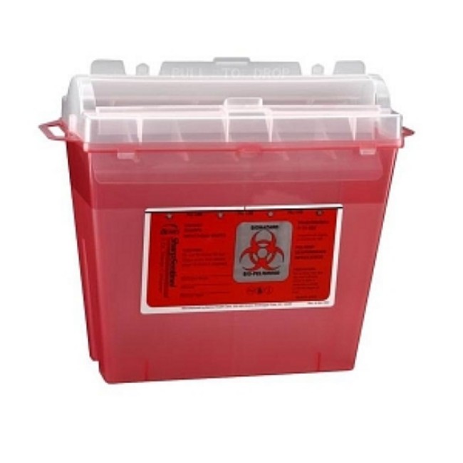 Container  Sharps  5 Qt  Phlebotomy  Red