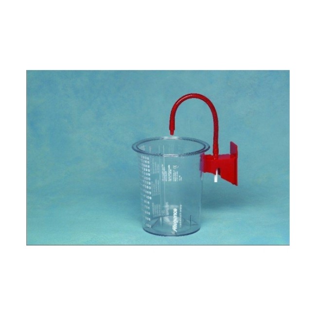 Canisters  Reusable Canister For Wall Mount For Use With Disposable  Crd Liner   Straight Connect   1  500 Cc   9  From Wall To Canister