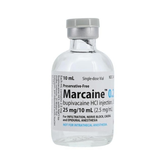 Injections  Marcaine Injection   0 5   10 Ml   Single Dose Vial