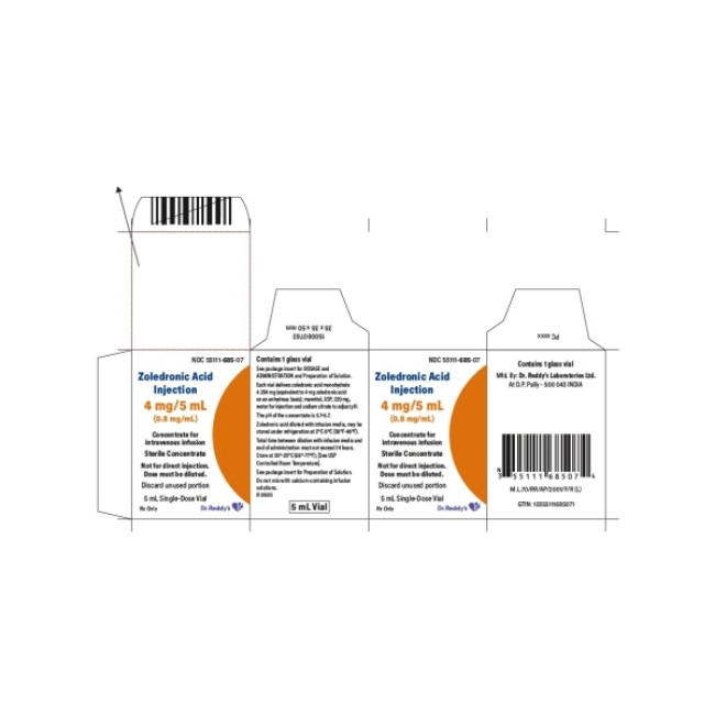 Zoledronic Acid 4 Mg   5 Ml Concentrate Injection Single Dose Vial 5 Ml