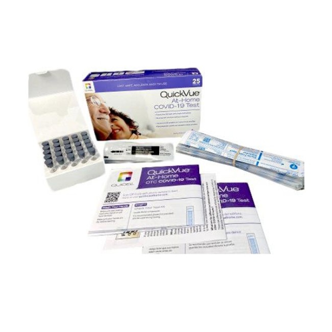 Covid 19 Tests  Quickvue At Home Covid 19 Antigen Test  SARS CoV2  25 Kit  Non Returnable  Shelf Life Guarantee of at Least 30 Days