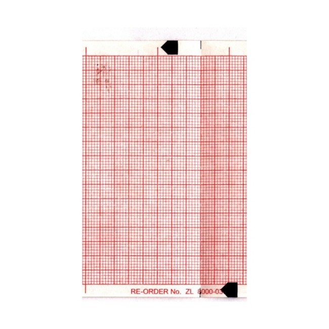 Ecg Ekg Paper  Zoll Ecg Single Channel Recording Paper   Red Grid   3 54  X 59 