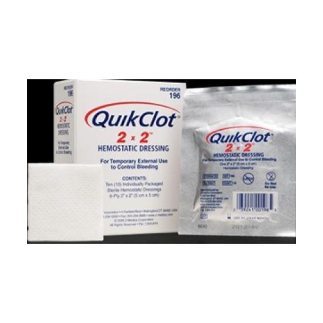 Dressings  Quikclot X Ray Gauze   2  X 2 