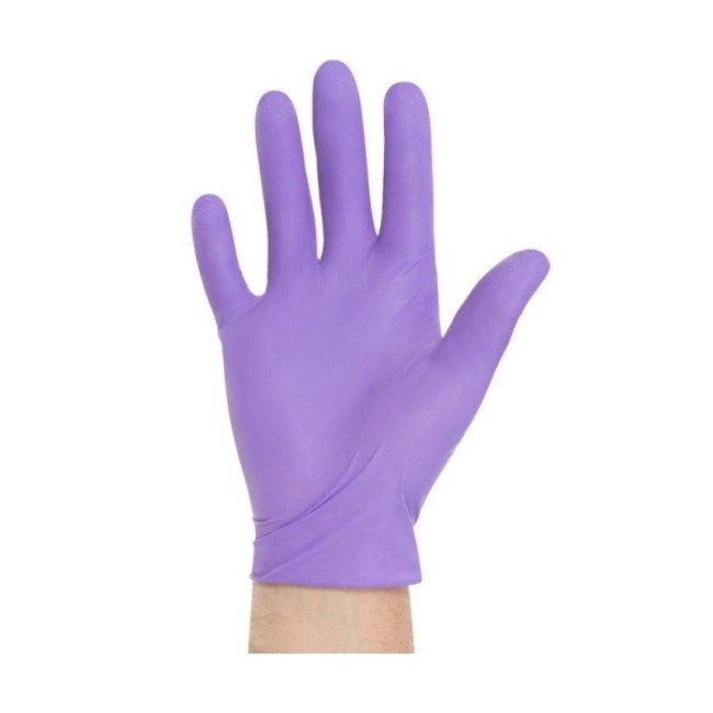 Gloves  Purple Nitrile Powder Free Exam Gloves   12   Size S