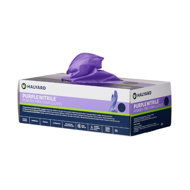 Gloves  Safeskin Nonsterile Textured Powder Free Nitrile Exam Gloves   Purple   Size Xs