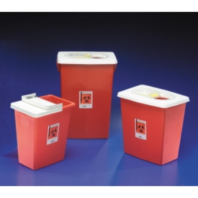 Container  Sharps  Hinged  Red  8 Gal