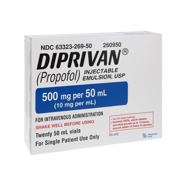 Injections  Diprivan 1  Single Dose Vial   10 Mg Ml   50 Ml