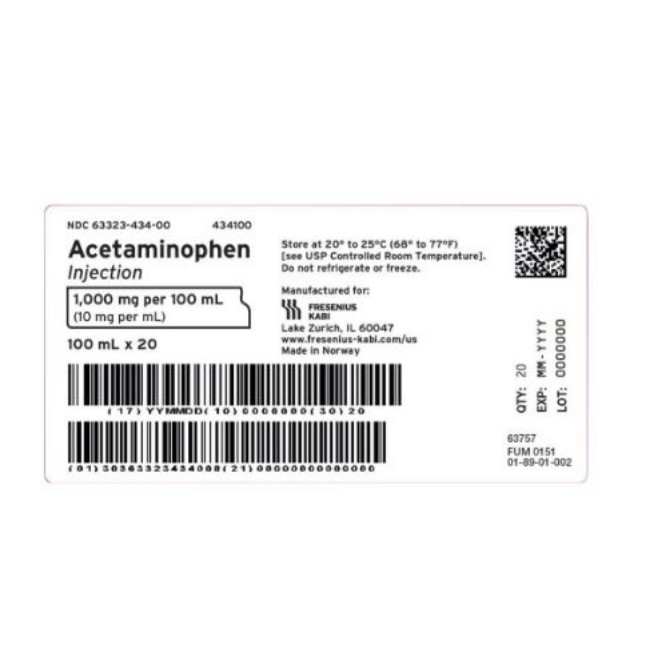 Injections  Acetaminophen Injection   10 Mg Ml   20 X 100 Ml