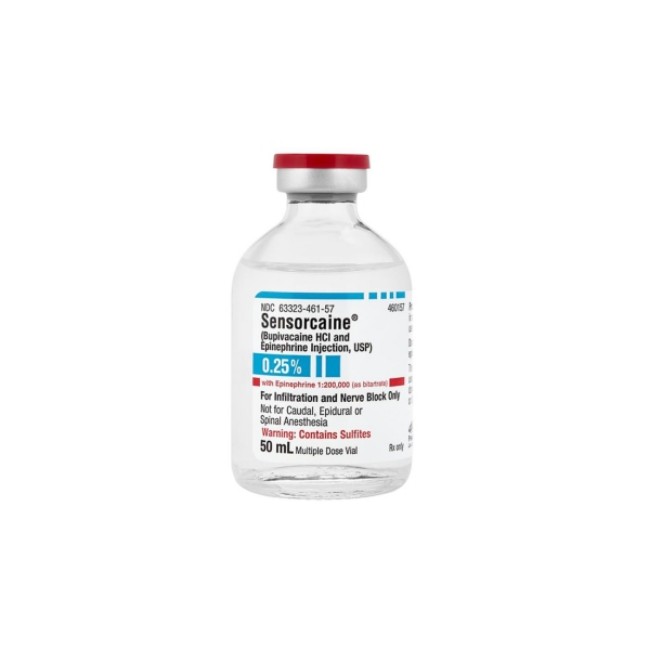 Injections  Sensorcaine 0 25    Epinephrine Injection  1 200k  Multidose Vial  25 x 50 mL
