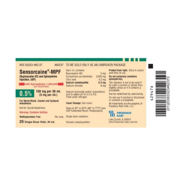 Sensorcaine Mpf 0 5 Epi 200K Sdv25x30ml