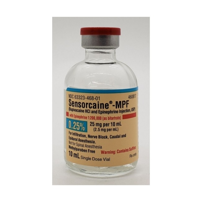 Sensorcaine MPF 0 25    Epinephrine Injection  200k  Single Dose Vial  25 x 10 mL
