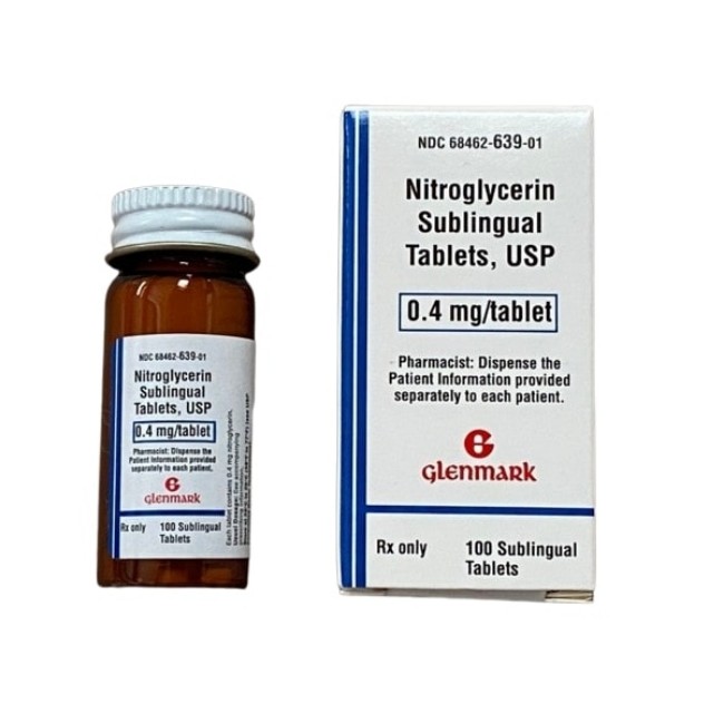 Nitroglycerin   0 4 Mg Sublingual Tablets   100 Bottle