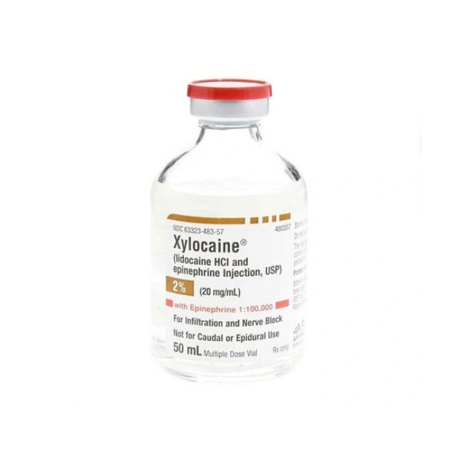 Injections  Xylocaine 2  With Epinephrine 1   100  000 Multi Dose Vial   25 X 50 Ml