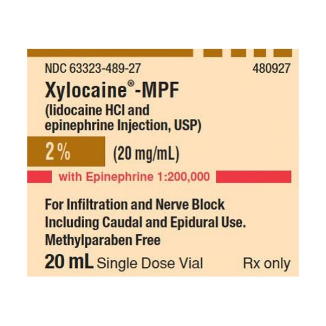 Anesthetics  Xylocaine Mpf 2  Epi1 200K Single Dose Vial   25 X 20Ml