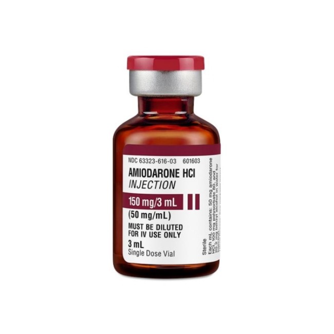 Pharmaceuticals  Amiodarone Hcl 50Mg Ml Single Dose Vial   25 X 3Ml