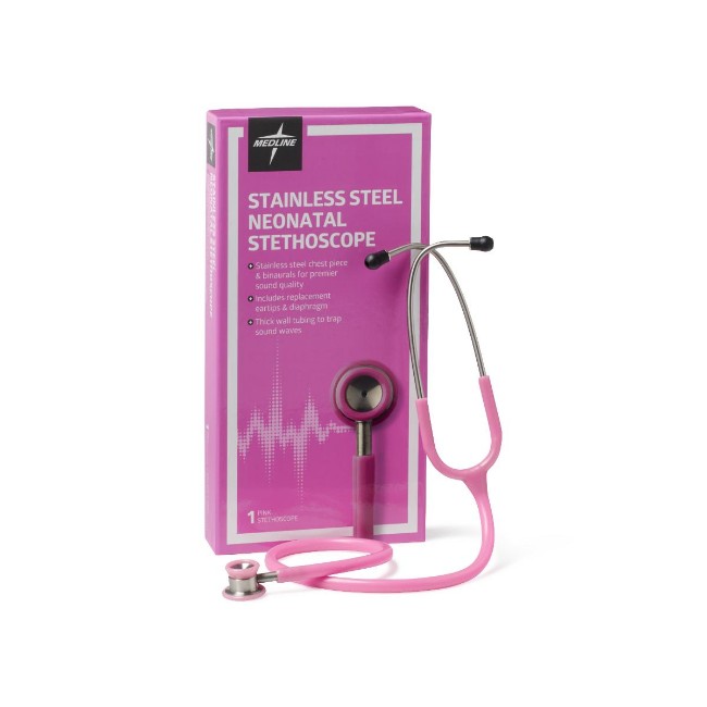 Stethoscope   Neonatal   Stnlss Stl  Pink