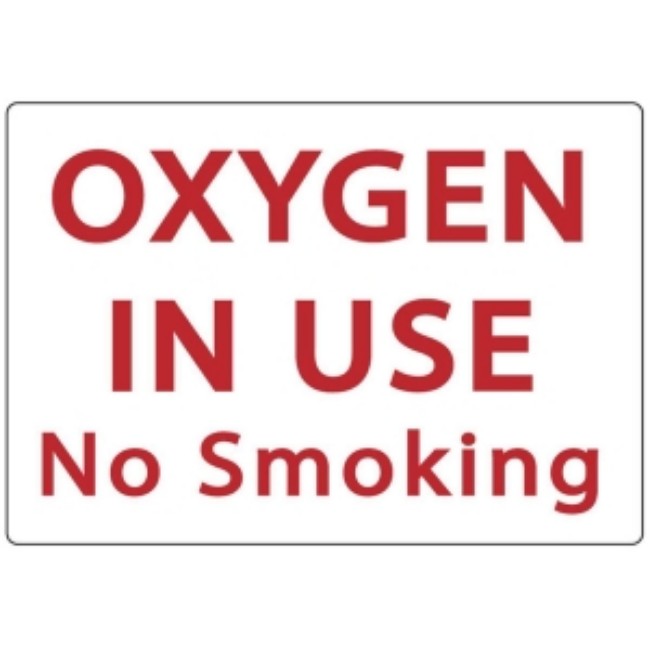 Sign   Oxygen In Use No Smoking   7X10  Sa