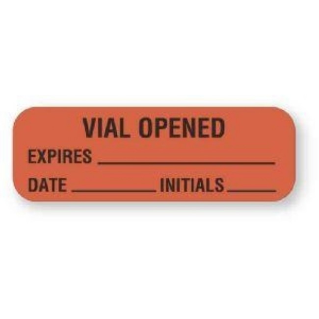 Label  Vial Opened  Fl Red 610 Rl
