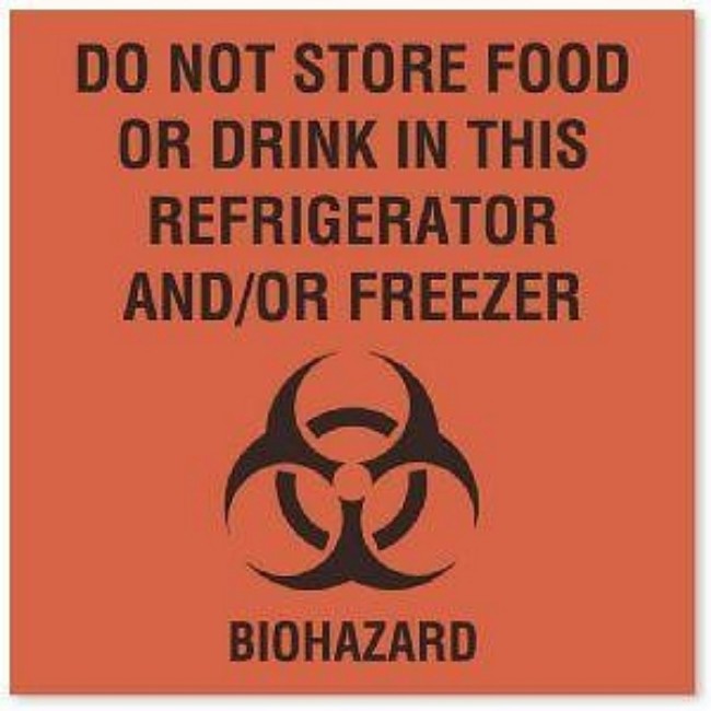 Label   Do Not Store Food Fl Red