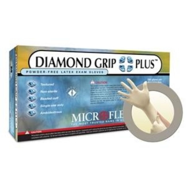Glove  Latex  Pf  Exam  Diamond Grip Pls