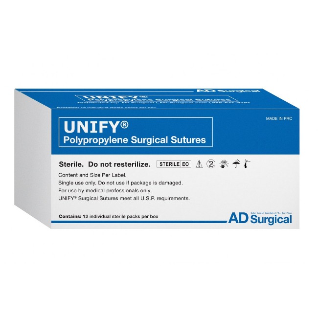 Surgical suture polypropylene  5 0  18  thread with 13mm 3 8 rev cut  blue  non returnable item 