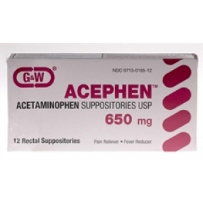 Dbd Acetaminophen 650Mg Suppository 12 B