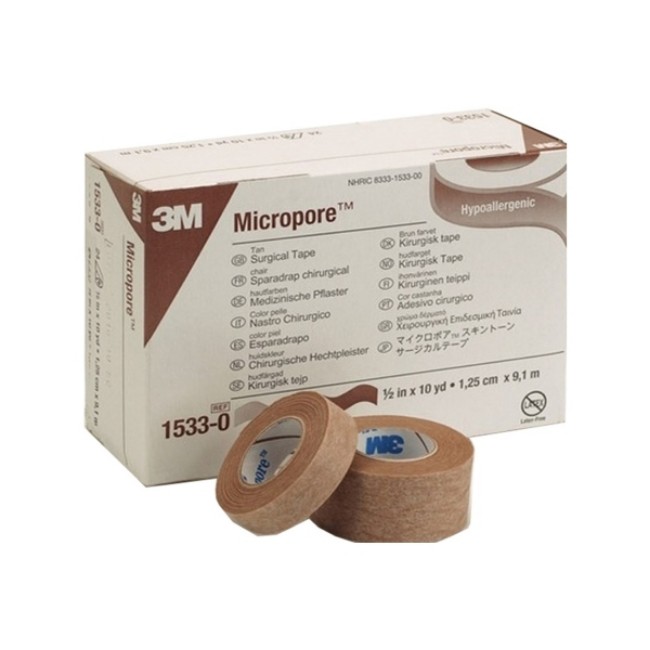 Tape  Micropore Plus Hypoallergenic Tape   Tan   1 2  X 10 Yd 