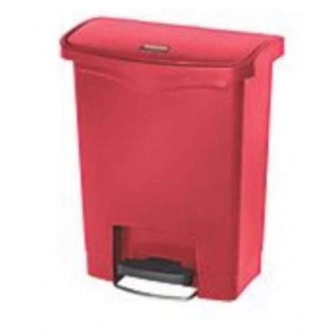Receptacle   Step On   8Gl   Red   Hinged