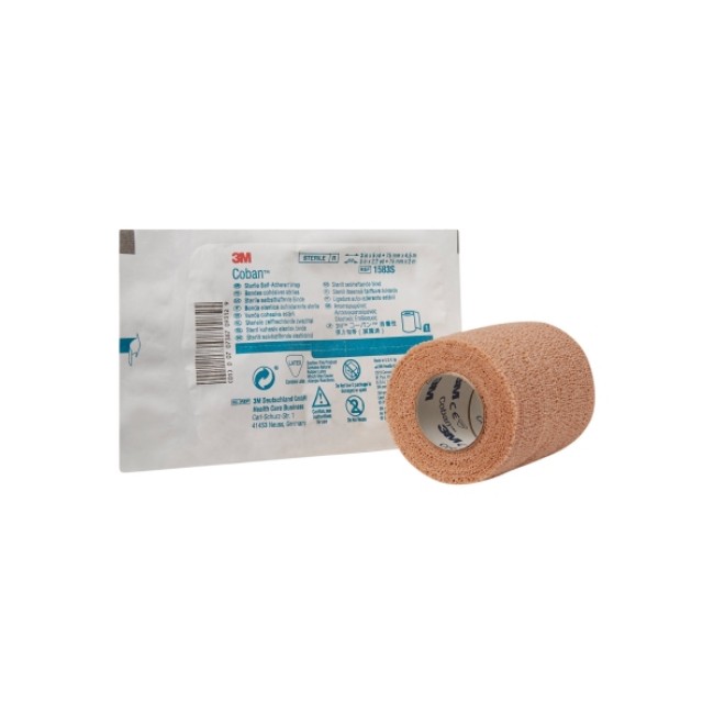 Bandage  Self Adhrnt  Coban  3X 5  Tan  Strl