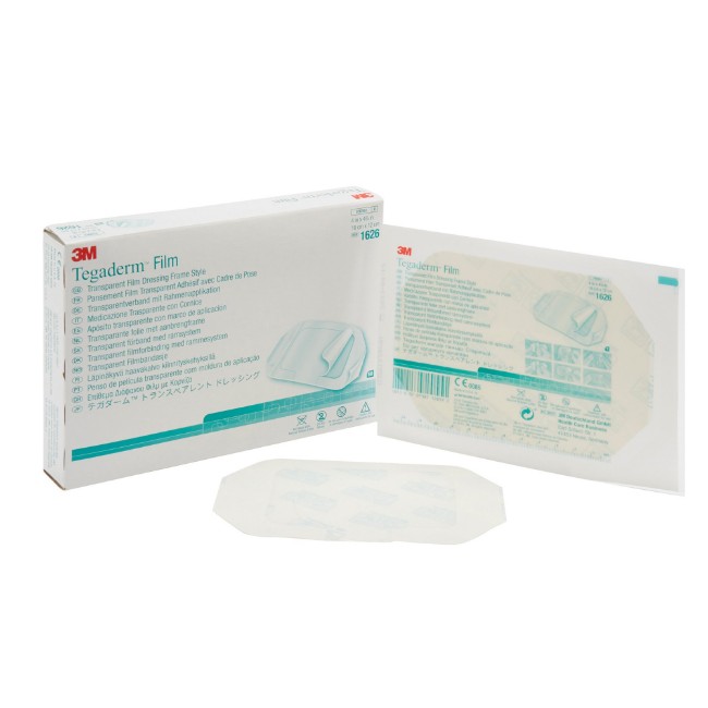 Dressings  Tegaderm Frame Style Transparent Film Dressing  4  x 4 3 4 