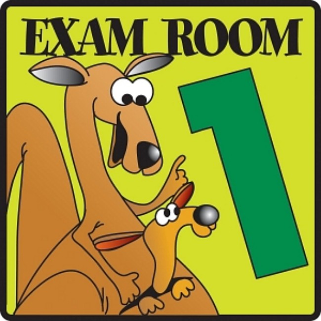 Sign  Pediatric Animals  Exam Room 1
