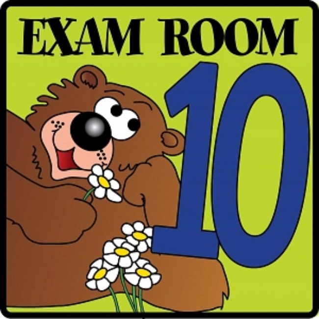 Sign  Pediatric Animals  Exam Room 10