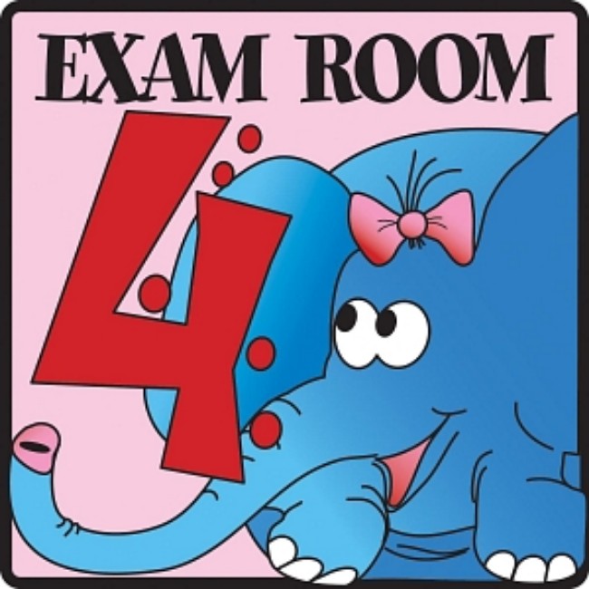 Sign  Pediatric Animal  Exam Room 4