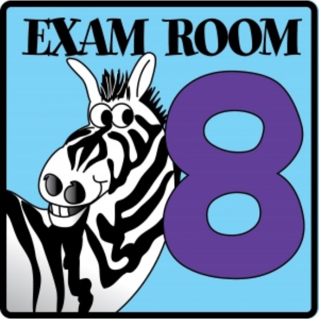 Sign  Pediatric Animals  Exam Room 8