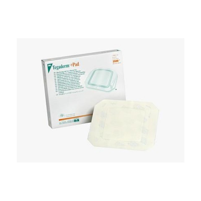 Dressings  Tegaderm Plus Pad Film Dressing With Nonadherent Pad   2 3 8  X 4 