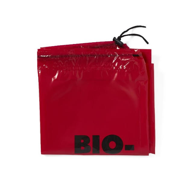 Bag   Drawcord   Red   38X38  1 5 Mil  Biohzd