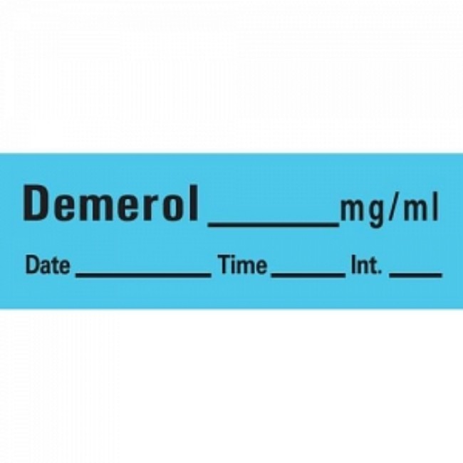 Tape   Demerol   500  1 5X0 5   Blue