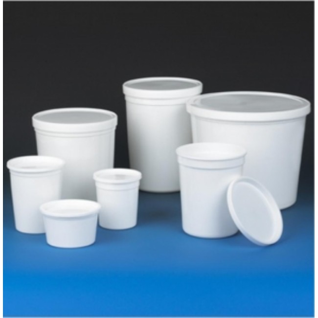 Container  Hdpe   172Oz  Lid   White