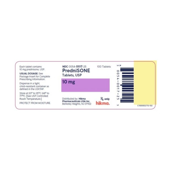 Prednisone 10 Mg Tab 100