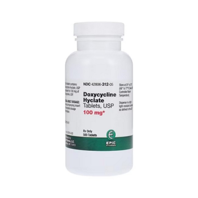 Doxycycline  Doxycycline Hyclate 100 Mg Tablet   50 Bottle