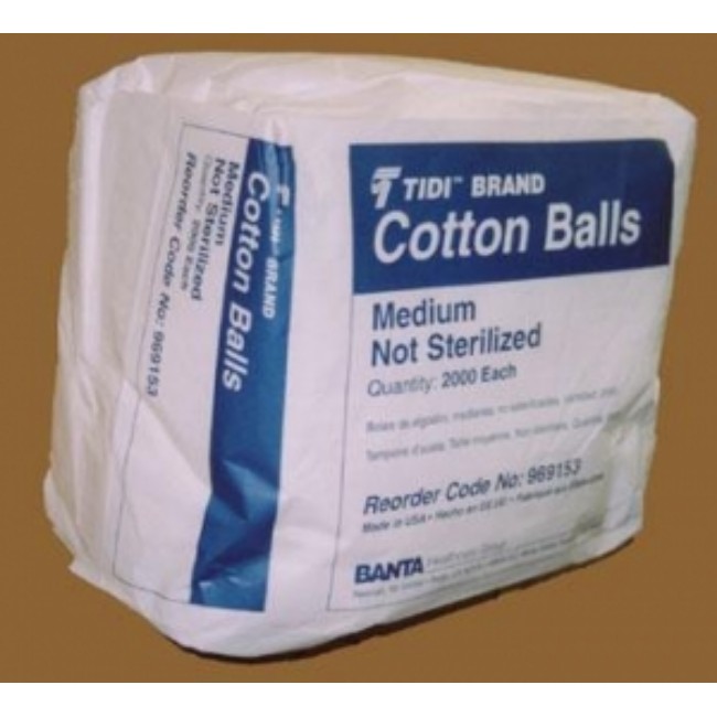 Cotton Balls   Medium   White   Non Sterile