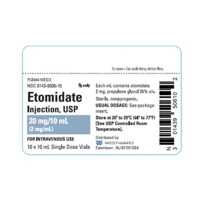 Etomidate 20Mg Sdv 10X10ml