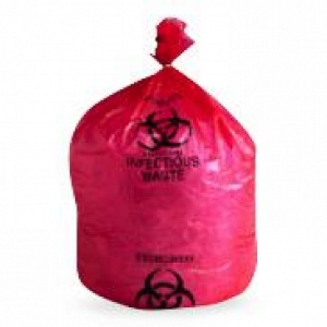 Bag   Red   Biohazd   Hdpe   15 Gl   24X30