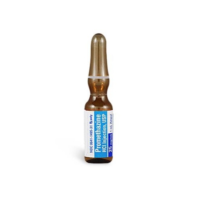 Injections  Promethazine Hcl Injection   25 Mg Ml Ampoule   25 X 1 Ml   Deep Intramuscular Or Intravenous Use