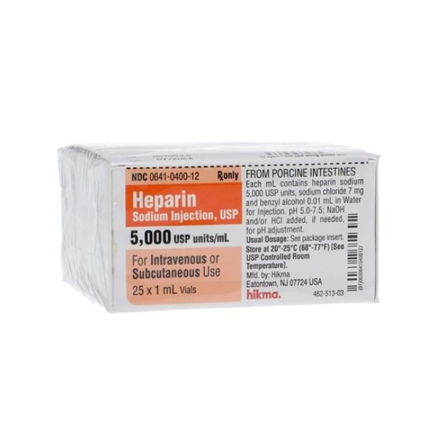 Heparin Sod 5000U Ml 25X1ml