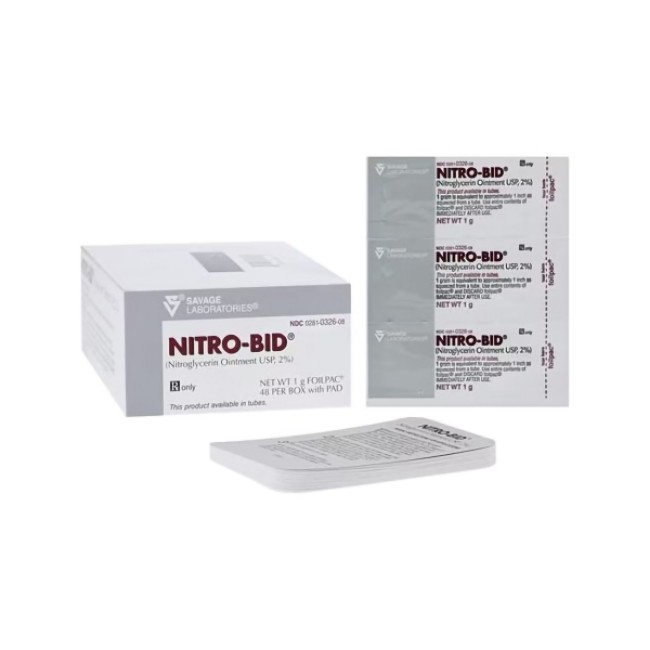 Nitro Bid  Nitro Bid 2  Ointment Unit Dose Packets   48 X 1 G