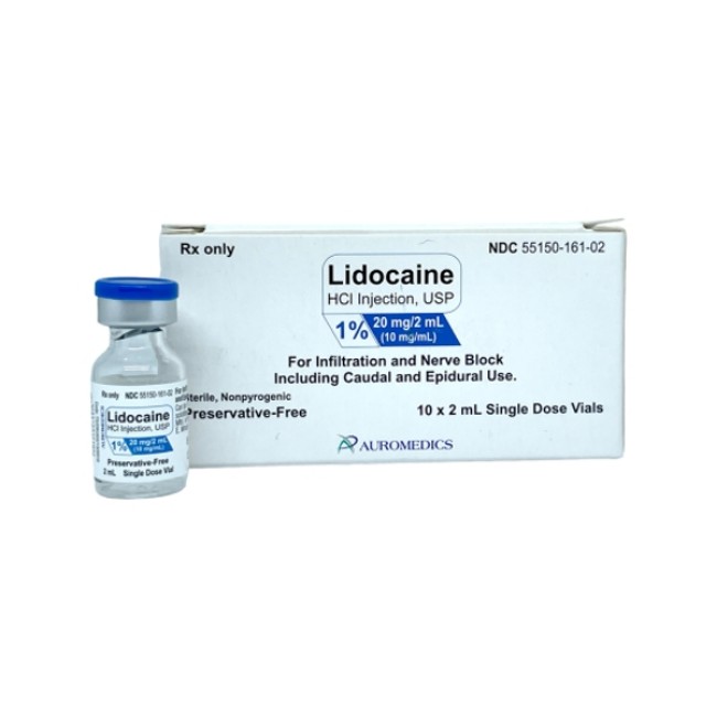 Lidocaine Hcl 1  Pf Amp 10X2ml