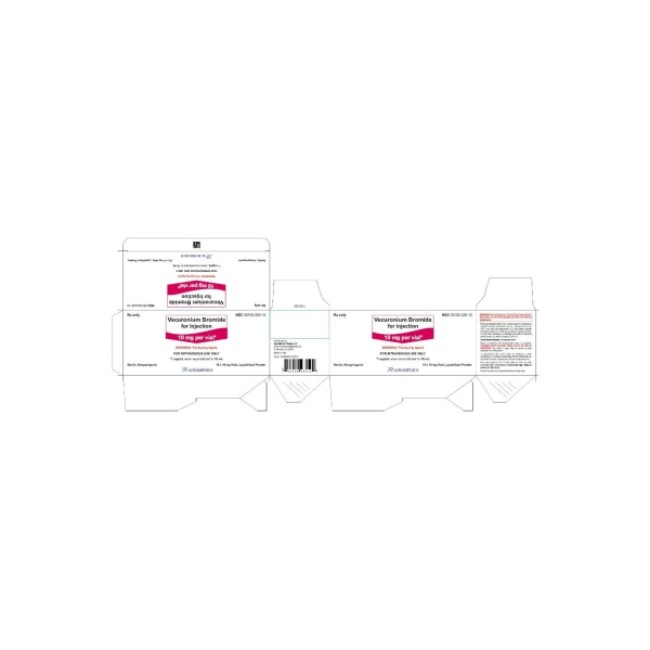 Vecuronium Bromide 10mg Vial 10 Box