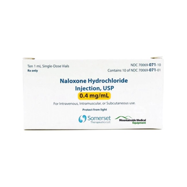 Injections  Narcan Naloxone Hydrochloride Injection Usp   0 4Mg Ml   1Ml Clear Vial   1Ml X 10